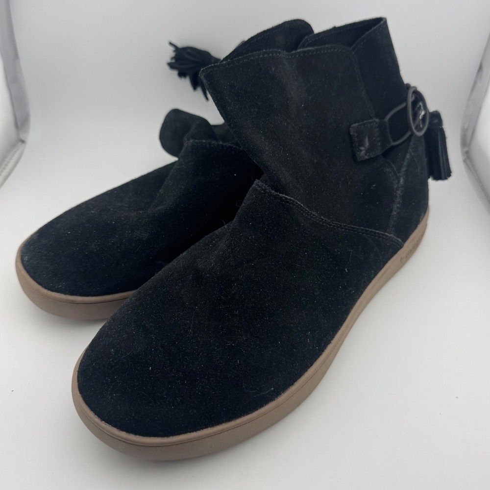Koolaburra by UGG Womens Black Suede Tassel Ankle Boots 1092579 Size 8
